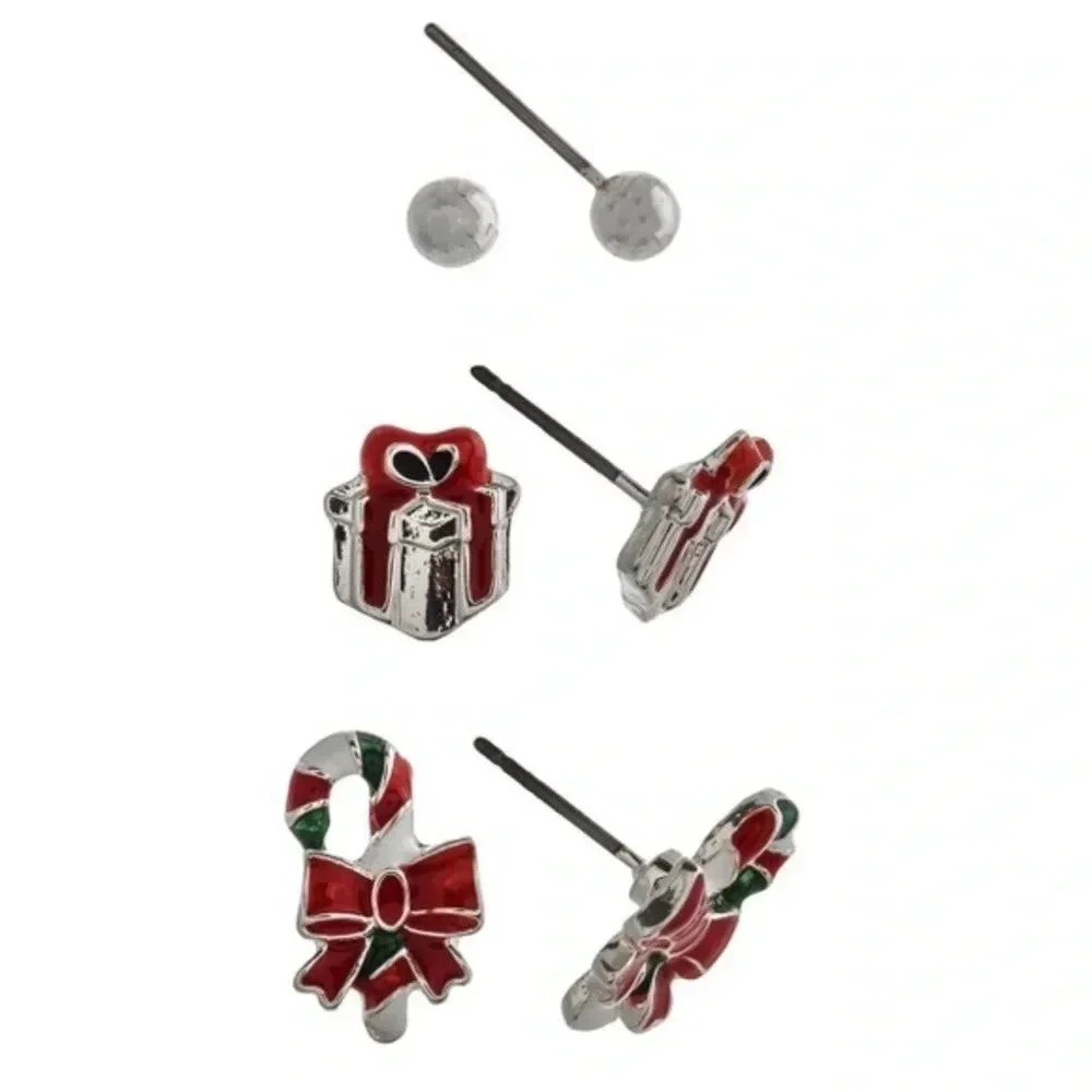 Boutique NWT Christmas holiday Present earring set kidcore
